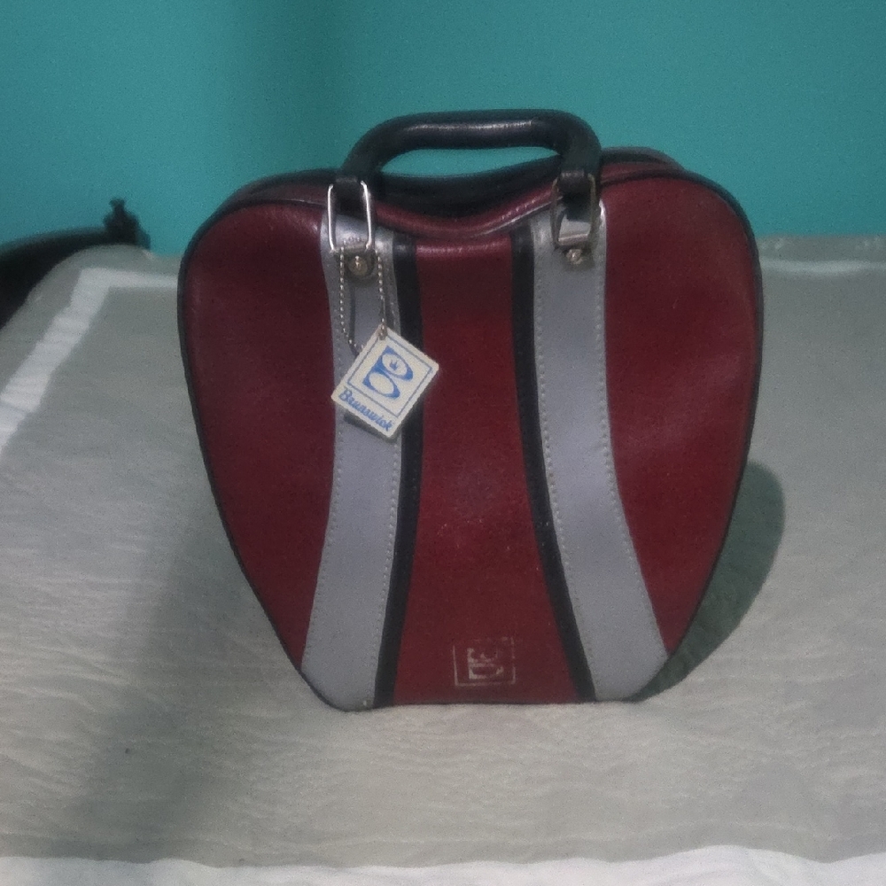 Red and Gray Handbag